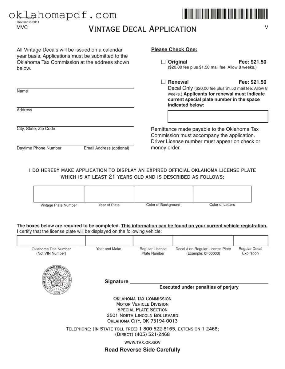Fill Out a Valid Oklahoma 750 B Template