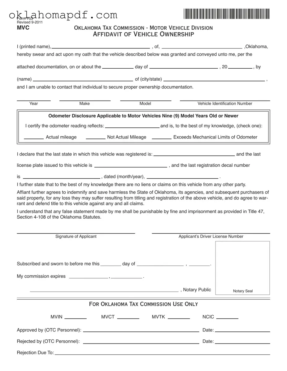 Fill Out a Valid Oklahoma 753 Template