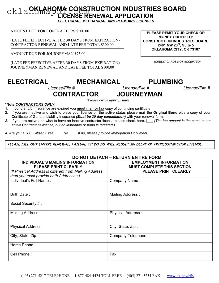 Fill Out a Valid Oklahoma Industries Board Template