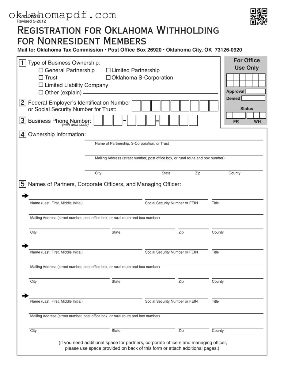 Fill Out a Valid Oklahoma Ow 11 Template