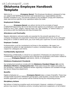 Official Oklahoma Employee Handbook Form
