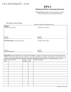 Fill Out a Valid Oklahoma Efs 1 Template