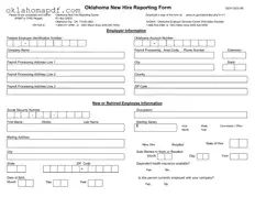 Fill Out a Valid Oklahoma New Hire Reporting Template