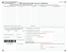 Fill Out a Valid Oklahoma Quarterly Contribution Report Template