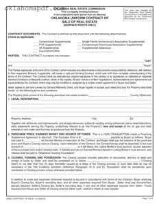 Fill Out a Valid Oklahoma Real Estate Template