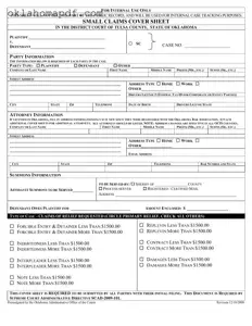 Fill Out a Valid Oklahoma Tulsa Small Claims Template