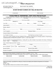 Fill Out a Valid Oklahoma Visitation Template